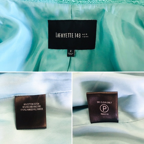 SOLD Lafayette 148 Turquoise Blue Blazer - Picture 6 of 8